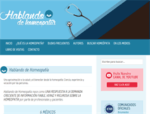 Tablet Screenshot of hablandodehomeopatia.com